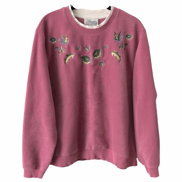 Tops - Vintage Fleece Grandma Long Sleeve Sweater XL